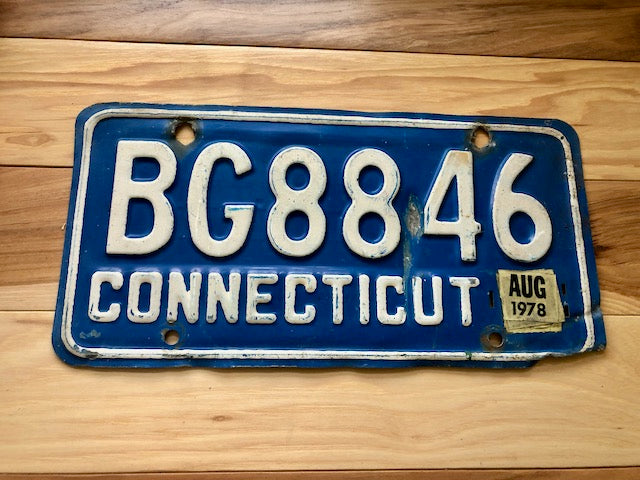 1978 Connecticut License Plate