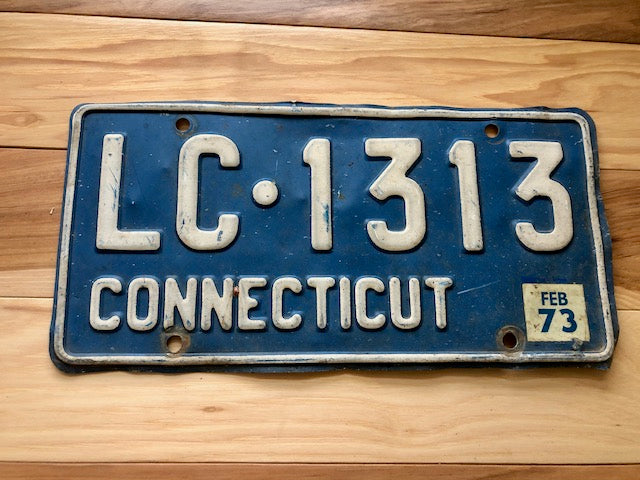 1973 Connecticut License Plate