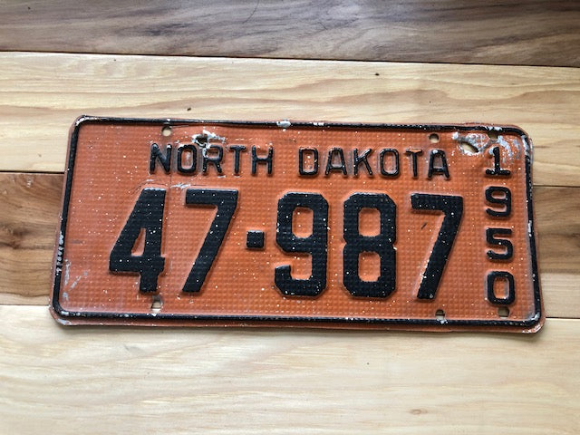 1950 North Dakota License Plate