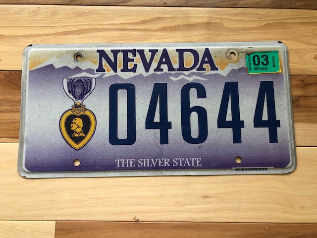 Nevada Purple Heart License Plate
