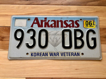 Arkansas Korean War Veteran License Plate