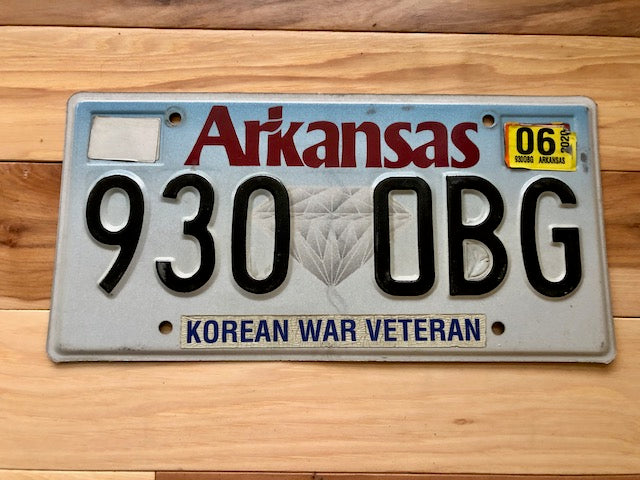 Arkansas Korean War Veteran License Plate