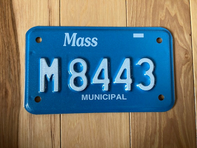 Massachusetts Municipal Motorcycle License Plate