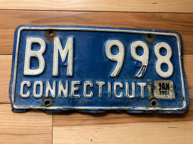 1981 Connecticut License Plate