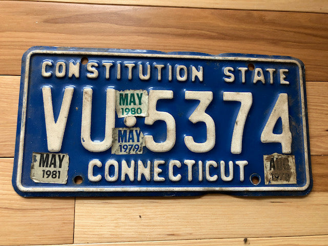 1981 Connecticut License Plate