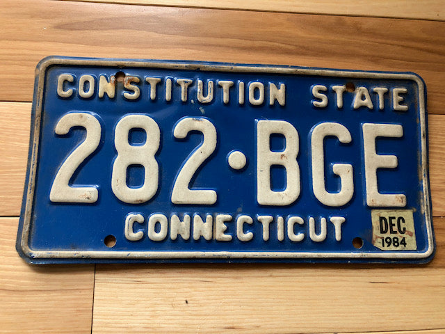 1984 Connecticut License Plate