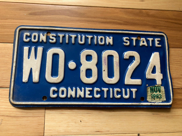 1983 Connecticut License Plate