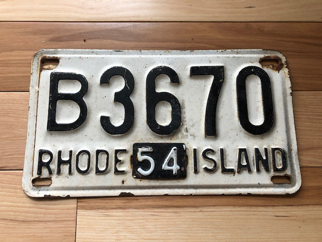 1954 Rhode Island License Plate