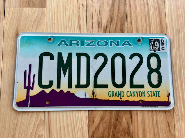 Arizona Cactus License Plate