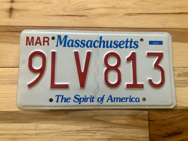 Massachusetts License Plate