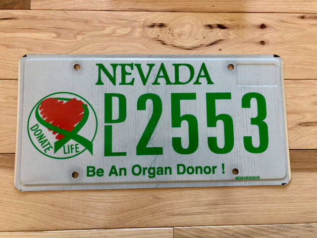Nevada Be an Organ Donor License Plate