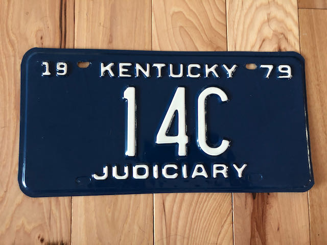 1979 Kentucky Judiciary License Plate