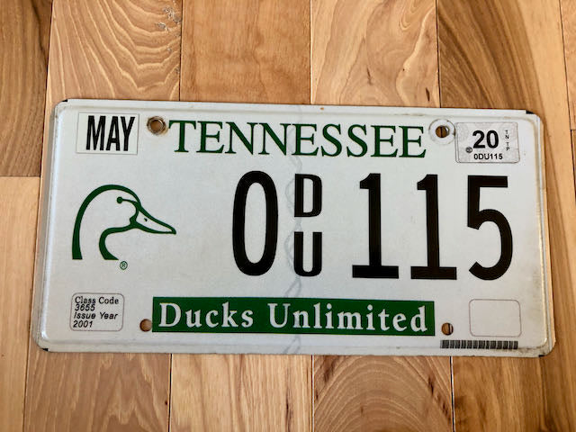 Tennessee Ducks Unlimited License Plate