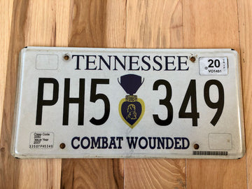 Tennessee Combat Wounded Veteran License Plate