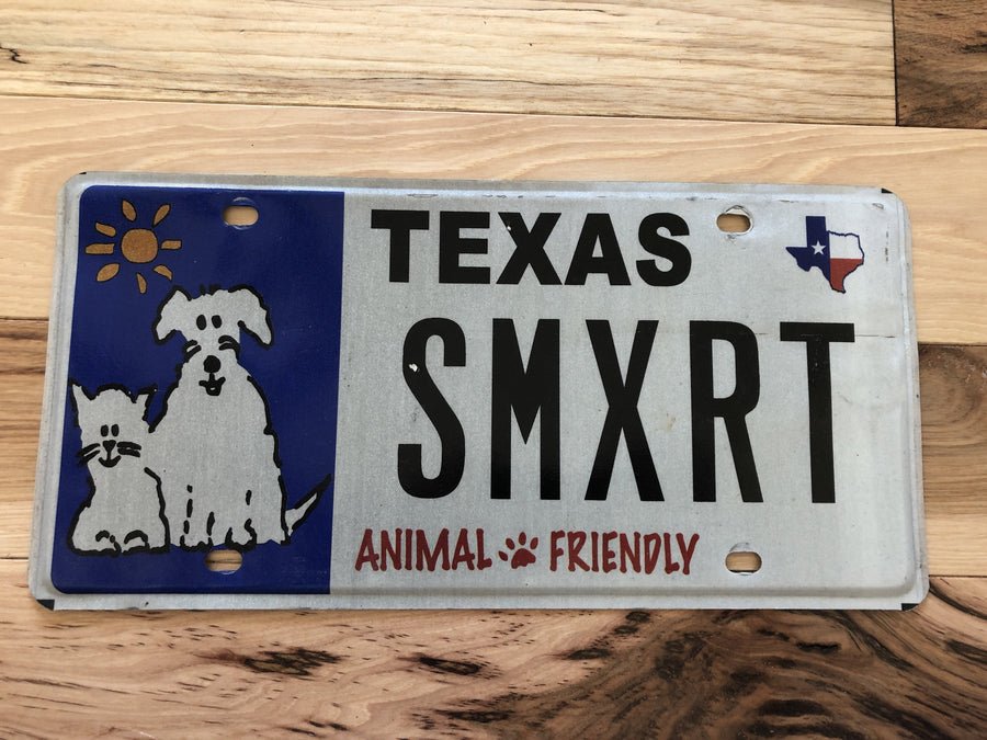 Texas Animal Friendly License Plate/ Vanity