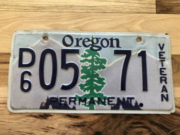 Oregon Veteran License Plate