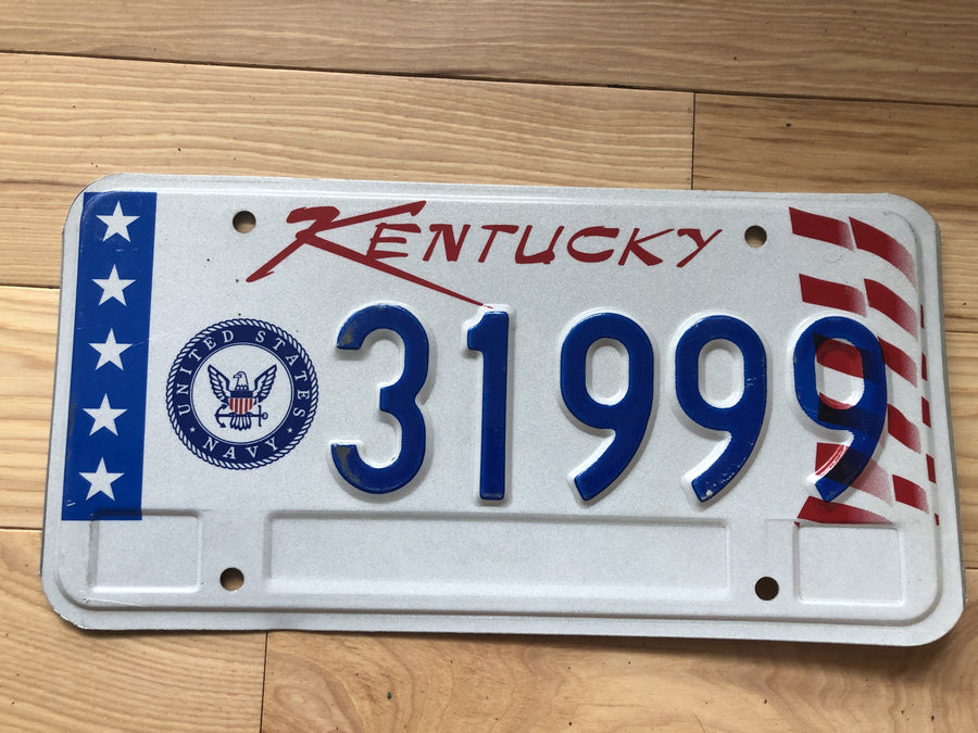 Kentucky Navy License Plate