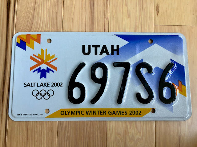 Utah Salt Lake 2002 Olympics License Plate