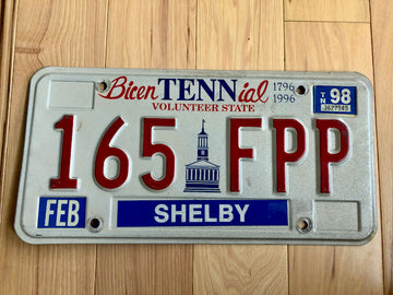 Tennessee Bicentennial License Plate