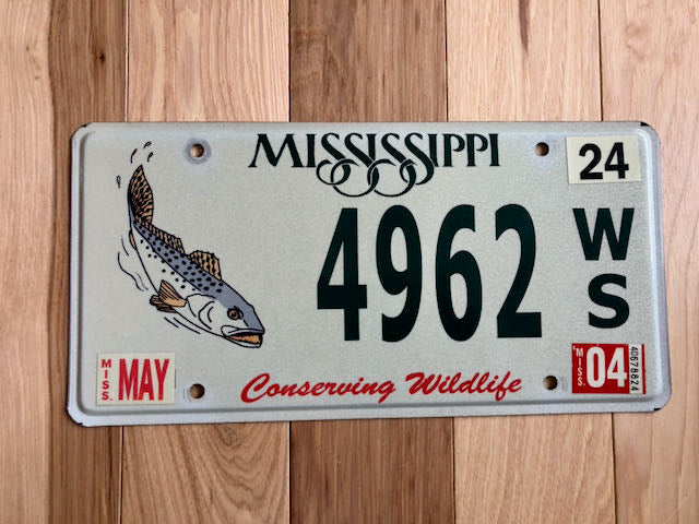 Mississippi Conserving Wildlife - Fish License Plate