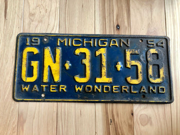 1954 Michigan License Plate