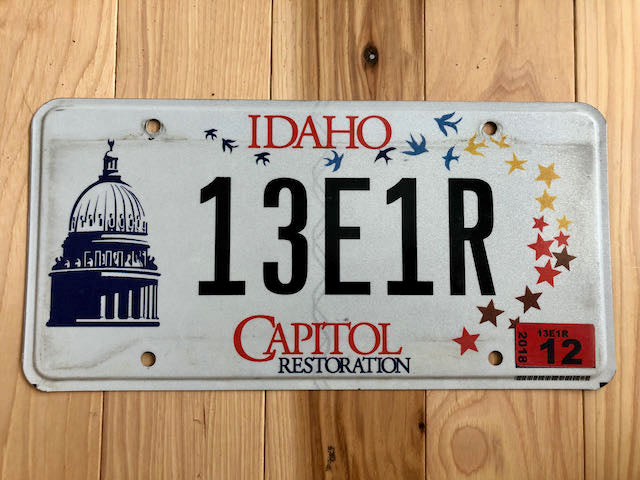 Idaho Capitol Restoration License Plate