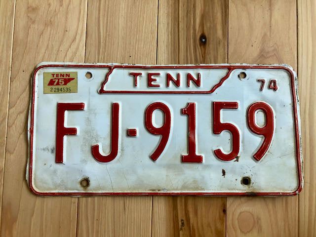 1975 Tennessee License Plate