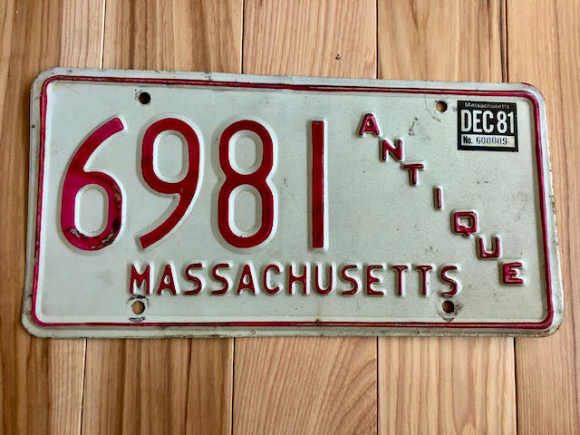 1981 Massachusetts Antique License Plate