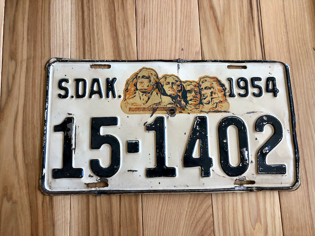 1954 South Dakota License Plate