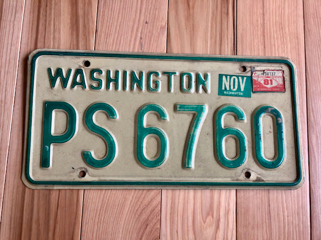 1981 Washington State License Plate
