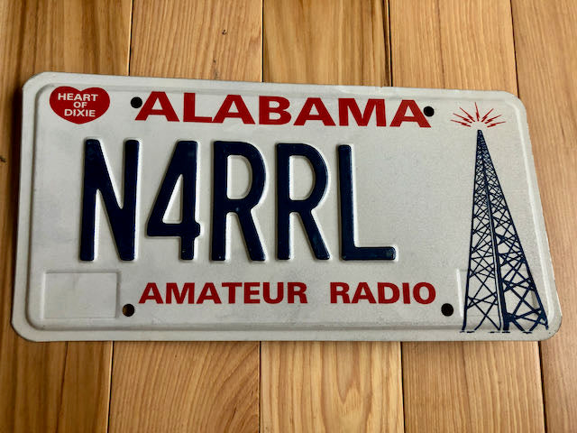 Alabama Amateur Radio License Plate