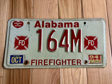 Alabama Firefighter License Plate