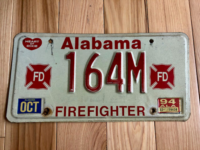 Alabama Firefighter License Plate