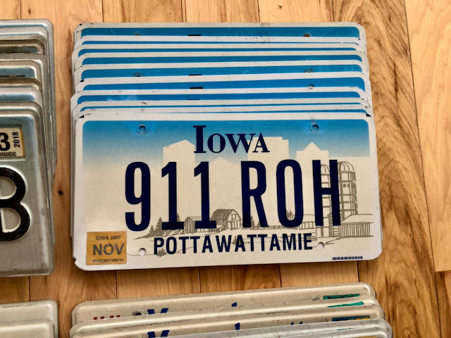 Bulk Lot of 100 License Plates- 10 of Each State in Craft Condition
