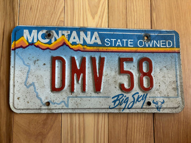 Vintage Montana State Owned DMV License Plate