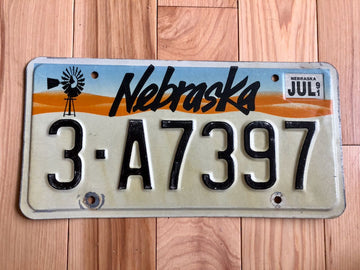 1991 Nebraska License Plate