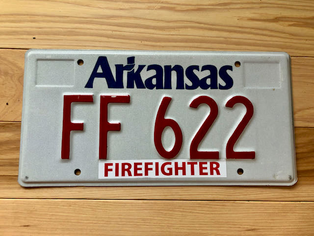 Arkansas Firefighter License Plate