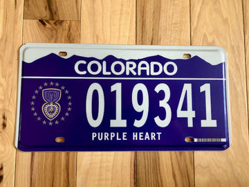Colorado Purple Heart Veteran License Plate