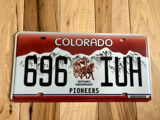 Colorado Pioneers License Plate