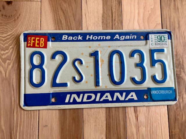 1990 Indiana License Plate