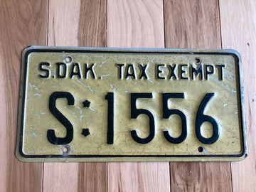 South Dakota Tax Exempt License Plate