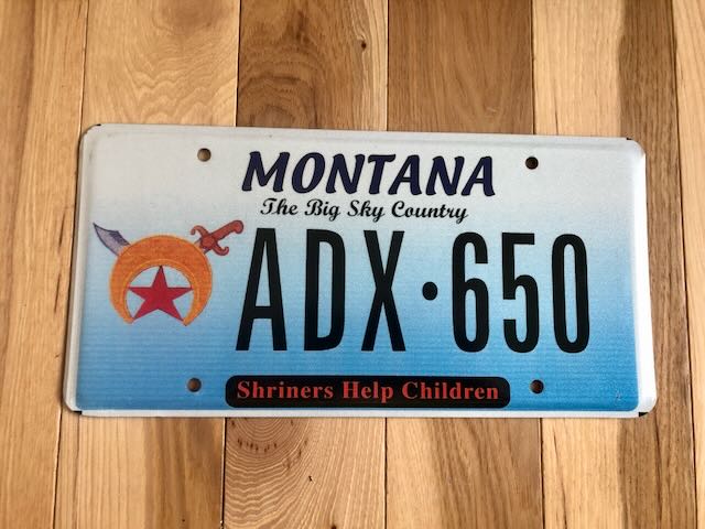 Montana Shriners Help Children License Plate