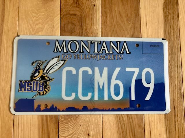 Montana Go Yellowjackets License Plate