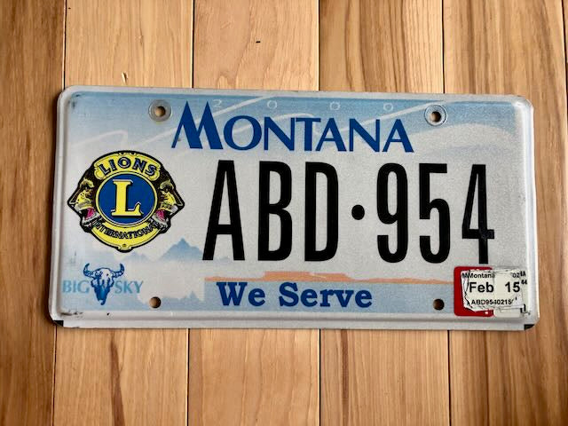 Montana Lions License Plate
