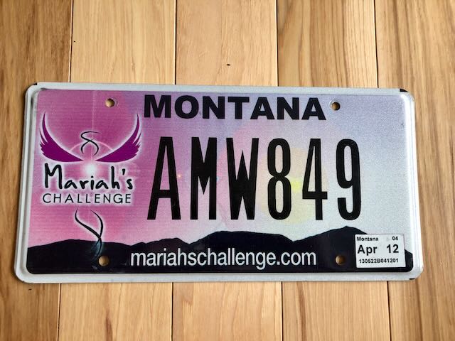 Montana Mariah's Challenge License Plate