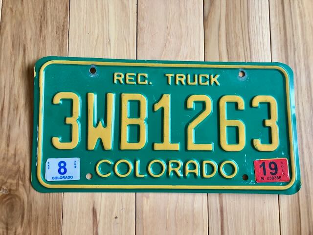 Colorado Recreational Truck License Plate