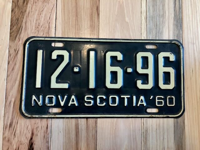 1960 Nova Scotia License Plate