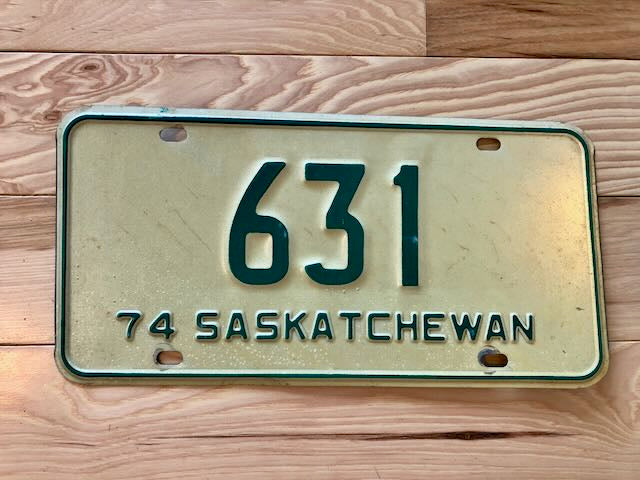 1974 Saskatchewan License Plate