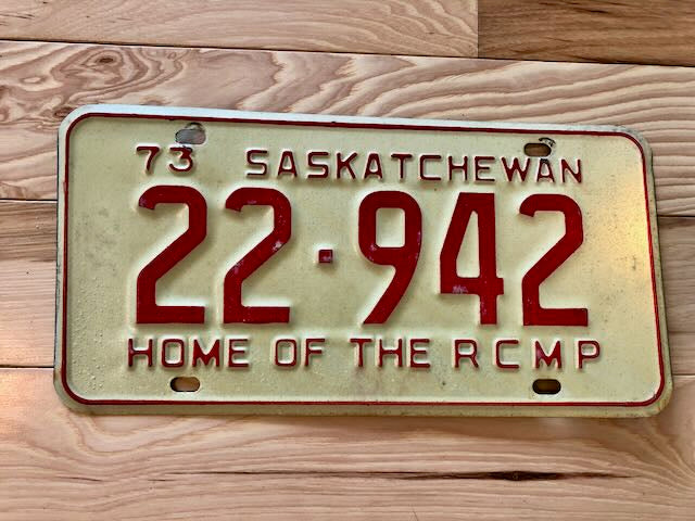 1973 Saskatchewan License Plate