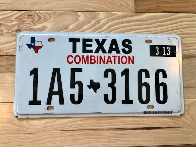 Texas Combination License Plate